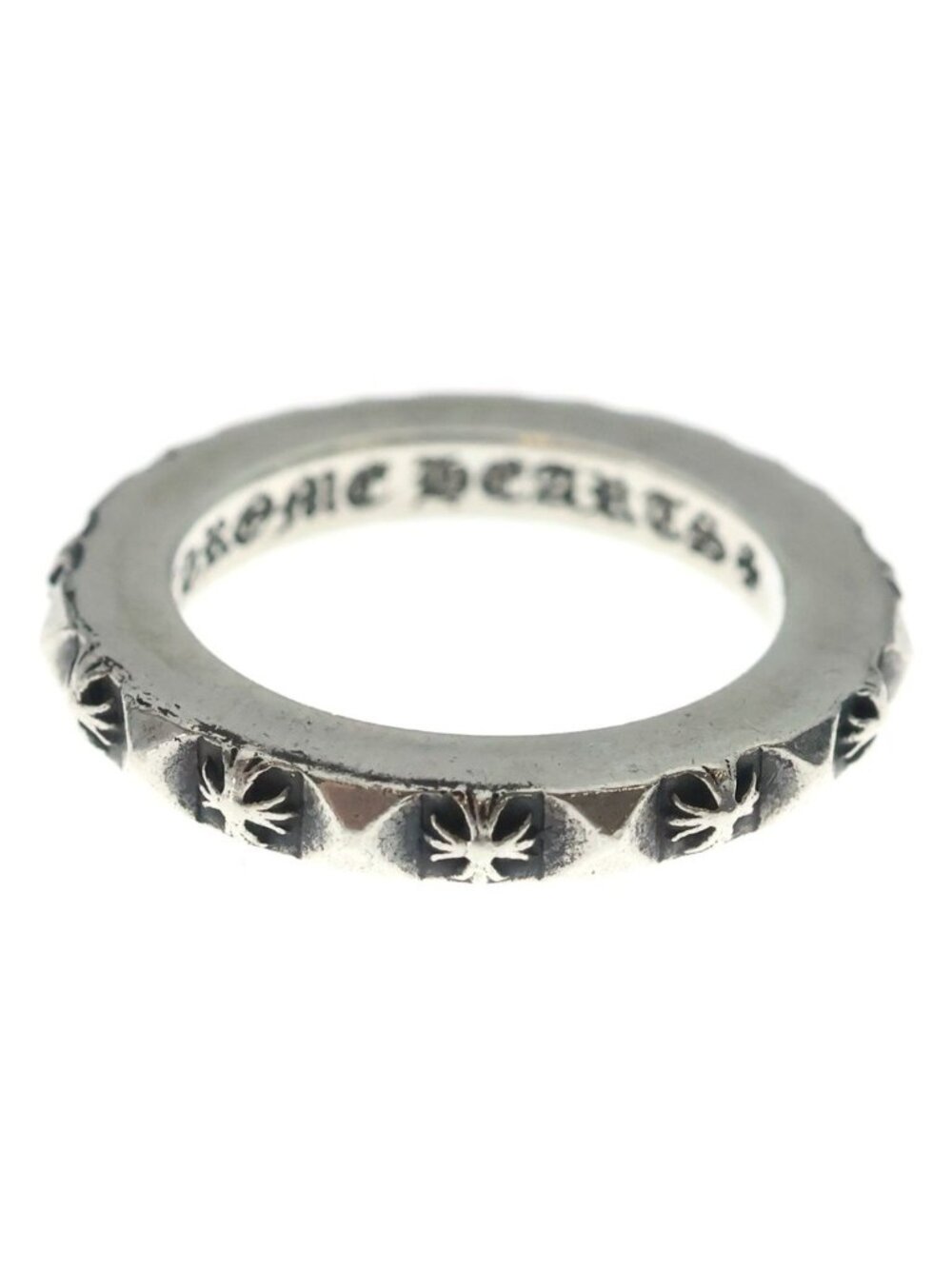 Chrome Hearts Tfp Pnk Pls True Faucin Punk CH Plus Ring Silver